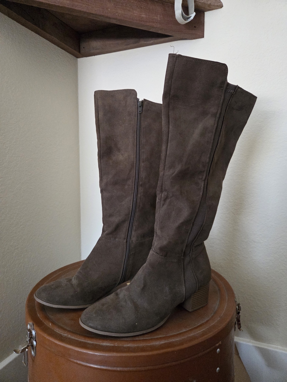 Style & Co. Dark Olive Suede Boots